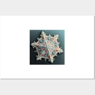 A Fractal Design in A Snowflake Motif Posters and Art